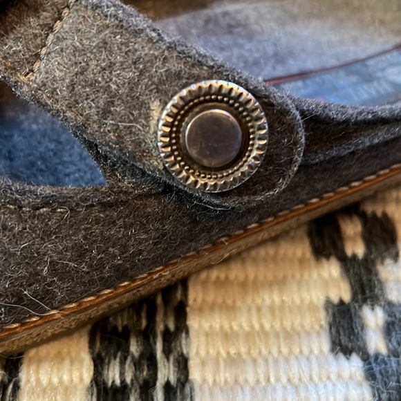 HAFLINGER Grizzly Gray wool scuffs slide on shoes EUR 40 US 9 - Picture 5 of 6